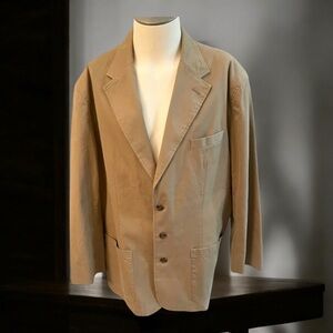 NEW EDDIE BAUER UNCONSTRUCTED CASUAL 3 Button Tan JACKET SIZE XL